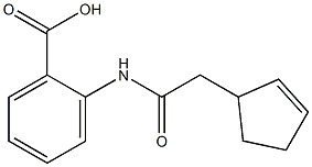 2-[(cyclopent-2-en-1-ylacetyl)amino]benzoic acid Structure