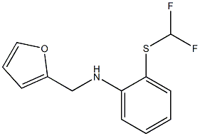 2-[(difluoromethyl)sulfanyl]-N-(furan-2-ylmethyl)aniline Structure