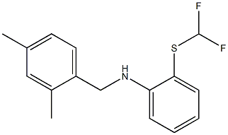 2-[(difluoromethyl)sulfanyl]-N-[(2,4-dimethylphenyl)methyl]aniline Structure