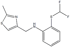 2-[(difluoromethyl)sulfanyl]-N-[(2-methyl-1,3-thiazol-4-yl)methyl]aniline 구조식 이미지