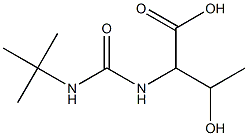 2-[(tert-butylcarbamoyl)amino]-3-hydroxybutanoic acid 구조식 이미지