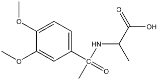 2-[1-(3,4-dimethoxyphenyl)acetamido]propanoic acid 구조식 이미지