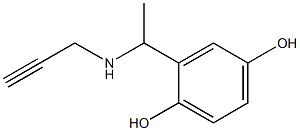 2-[1-(prop-2-yn-1-ylamino)ethyl]benzene-1,4-diol Structure