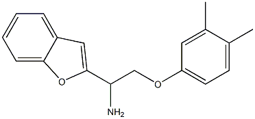 2-[1-amino-2-(3,4-dimethylphenoxy)ethyl]-1-benzofuran Structure