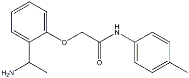 2-[2-(1-aminoethyl)phenoxy]-N-(4-methylphenyl)acetamide Structure