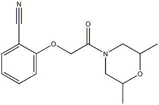 2-[2-(2,6-dimethylmorpholin-4-yl)-2-oxoethoxy]benzonitrile Structure