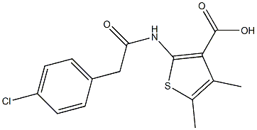 2-[2-(4-chlorophenyl)acetamido]-4,5-dimethylthiophene-3-carboxylic acid Structure