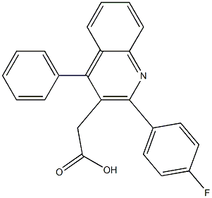 2-[2-(4-fluorophenyl)-4-phenylquinolin-3-yl]acetic acid 구조식 이미지