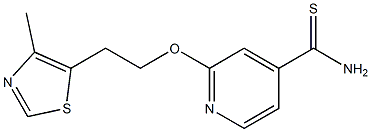 2-[2-(4-methyl-1,3-thiazol-5-yl)ethoxy]pyridine-4-carbothioamide 구조식 이미지