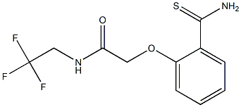 2-[2-(aminocarbonothioyl)phenoxy]-N-(2,2,2-trifluoroethyl)acetamide 구조식 이미지