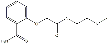 2-[2-(aminocarbonothioyl)phenoxy]-N-[2-(dimethylamino)ethyl]acetamide Structure