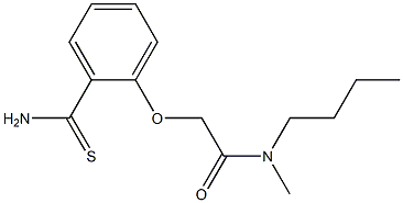 2-[2-(aminocarbonothioyl)phenoxy]-N-butyl-N-methylacetamide 구조식 이미지