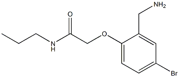 2-[2-(aminomethyl)-4-bromophenoxy]-N-propylacetamide 구조식 이미지