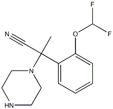 2-[2-(difluoromethoxy)phenyl]-2-(piperazin-1-yl)propanenitrile Structure