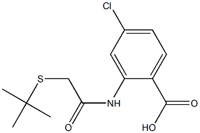 2-[2-(tert-butylsulfanyl)acetamido]-4-chlorobenzoic acid 구조식 이미지