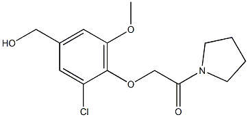 2-[2-chloro-4-(hydroxymethyl)-6-methoxyphenoxy]-1-(pyrrolidin-1-yl)ethan-1-one Structure