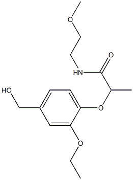 2-[2-ethoxy-4-(hydroxymethyl)phenoxy]-N-(2-methoxyethyl)propanamide 구조식 이미지