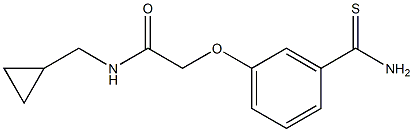 2-[3-(aminocarbonothioyl)phenoxy]-N-(cyclopropylmethyl)acetamide 구조식 이미지