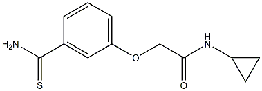 2-[3-(aminocarbonothioyl)phenoxy]-N-cyclopropylacetamide 구조식 이미지