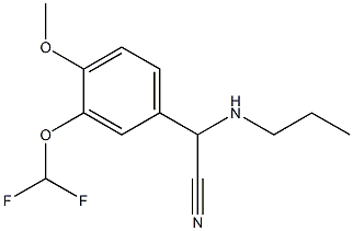 2-[3-(difluoromethoxy)-4-methoxyphenyl]-2-(propylamino)acetonitrile 구조식 이미지