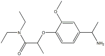 2-[4-(1-aminoethyl)-2-methoxyphenoxy]-N,N-diethylpropanamide Structure