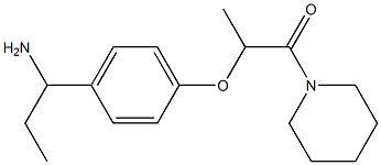 2-[4-(1-aminopropyl)phenoxy]-1-(piperidin-1-yl)propan-1-one 구조식 이미지