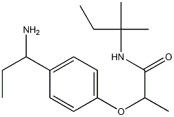2-[4-(1-aminopropyl)phenoxy]-N-(2-methylbutan-2-yl)propanamide Structure