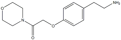 2-[4-(2-aminoethyl)phenoxy]-1-(morpholin-4-yl)ethan-1-one 구조식 이미지