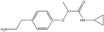 2-[4-(2-aminoethyl)phenoxy]-N-cyclopropylpropanamide 구조식 이미지