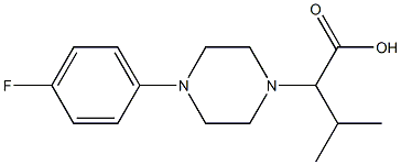 2-[4-(4-fluorophenyl)piperazin-1-yl]-3-methylbutanoic acid 구조식 이미지