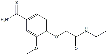 2-[4-(aminocarbonothioyl)-2-methoxyphenoxy]-N-ethylacetamide Structure