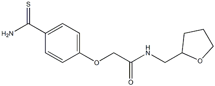 2-[4-(aminocarbonothioyl)phenoxy]-N-(tetrahydrofuran-2-ylmethyl)acetamide Structure