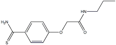 2-[4-(aminocarbonothioyl)phenoxy]-N-propylacetamide 구조식 이미지