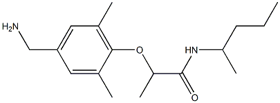2-[4-(aminomethyl)-2,6-dimethylphenoxy]-N-(pentan-2-yl)propanamide 구조식 이미지