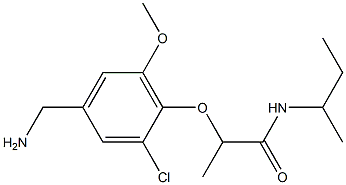 2-[4-(aminomethyl)-2-chloro-6-methoxyphenoxy]-N-(butan-2-yl)propanamide Structure