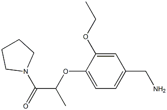2-[4-(aminomethyl)-2-ethoxyphenoxy]-1-(pyrrolidin-1-yl)propan-1-one 구조식 이미지