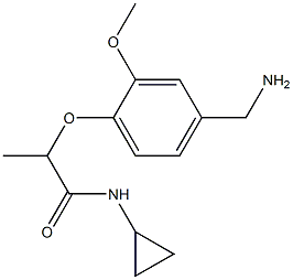 2-[4-(aminomethyl)-2-methoxyphenoxy]-N-cyclopropylpropanamide 구조식 이미지