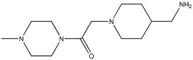 2-[4-(aminomethyl)piperidin-1-yl]-1-(4-methylpiperazin-1-yl)ethan-1-one Structure