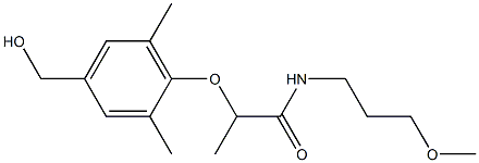 2-[4-(hydroxymethyl)-2,6-dimethylphenoxy]-N-(3-methoxypropyl)propanamide Structure