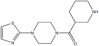 2-[4-(piperidin-3-ylcarbonyl)piperazin-1-yl]-1,3-thiazole Structure