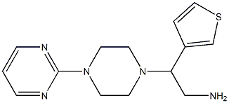 2-[4-(pyrimidin-2-yl)piperazin-1-yl]-2-(thiophen-3-yl)ethan-1-amine 구조식 이미지