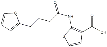 2-[4-(thiophen-2-yl)butanamido]thiophene-3-carboxylic acid 구조식 이미지