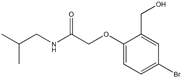 2-[4-bromo-2-(hydroxymethyl)phenoxy]-N-(2-methylpropyl)acetamide 구조식 이미지