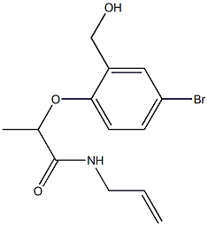 2-[4-bromo-2-(hydroxymethyl)phenoxy]-N-(prop-2-en-1-yl)propanamide Structure