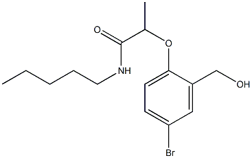 2-[4-bromo-2-(hydroxymethyl)phenoxy]-N-pentylpropanamide 구조식 이미지