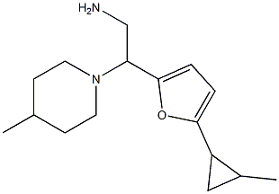 2-[5-(2-methylcyclopropyl)-2-furyl]-2-(4-methylpiperidin-1-yl)ethanamine Structure