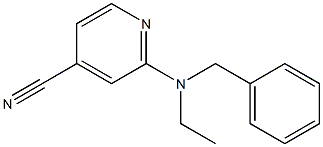 2-[benzyl(ethyl)amino]pyridine-4-carbonitrile 구조식 이미지