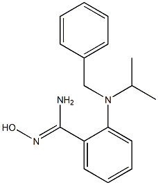 2-[benzyl(propan-2-yl)amino]-N'-hydroxybenzene-1-carboximidamide Structure