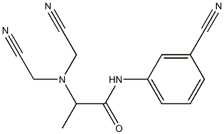 2-[bis(cyanomethyl)amino]-N-(3-cyanophenyl)propanamide 구조식 이미지