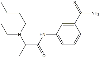 2-[butyl(ethyl)amino]-N-(3-carbamothioylphenyl)propanamide 구조식 이미지